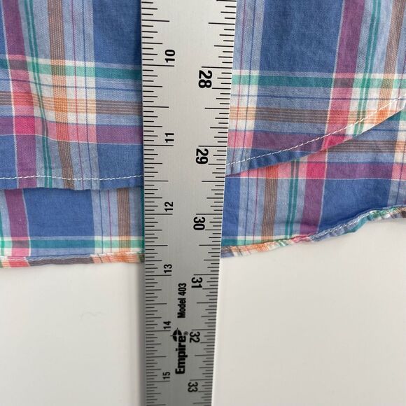 Vineyard Vines Slim Fit Tucker Button Down Shirt Men's Size M Blue/Pink Plaid - Picture 6 of 7